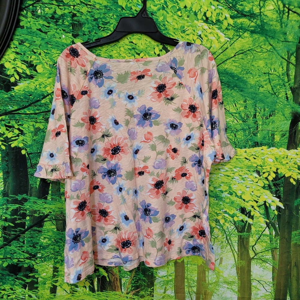 (3327-3) EST 1946 Top, 18/20W. Pink/purple, - Picture 5 of 7